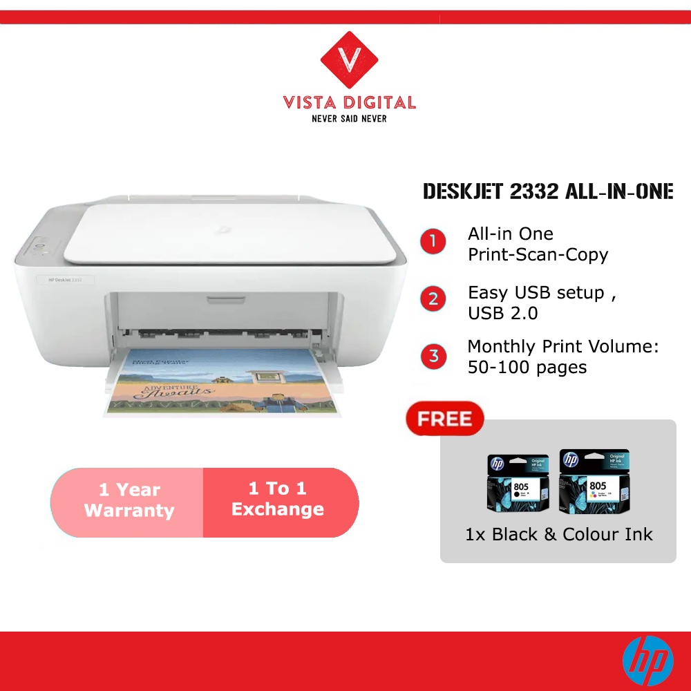 HP DeskJet 2332 AllinOne Printer Print/Scan/Copy Cheapest printer