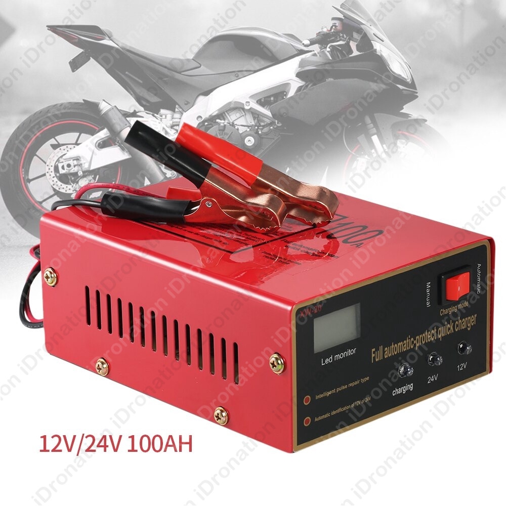 【Metal Case】180W XW20 12V 24V LED Car Battery Charger Motorcycle
