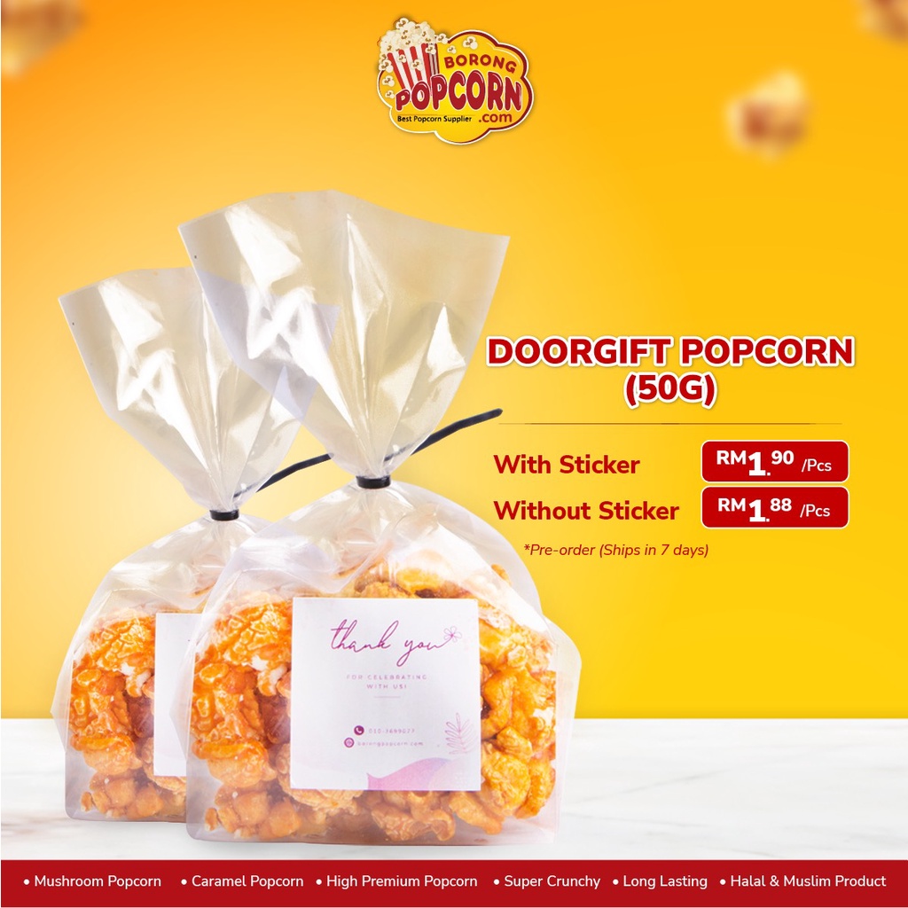 Popcorn Caramel Mushroom MURAH Goodies Viral Sedap Rangup