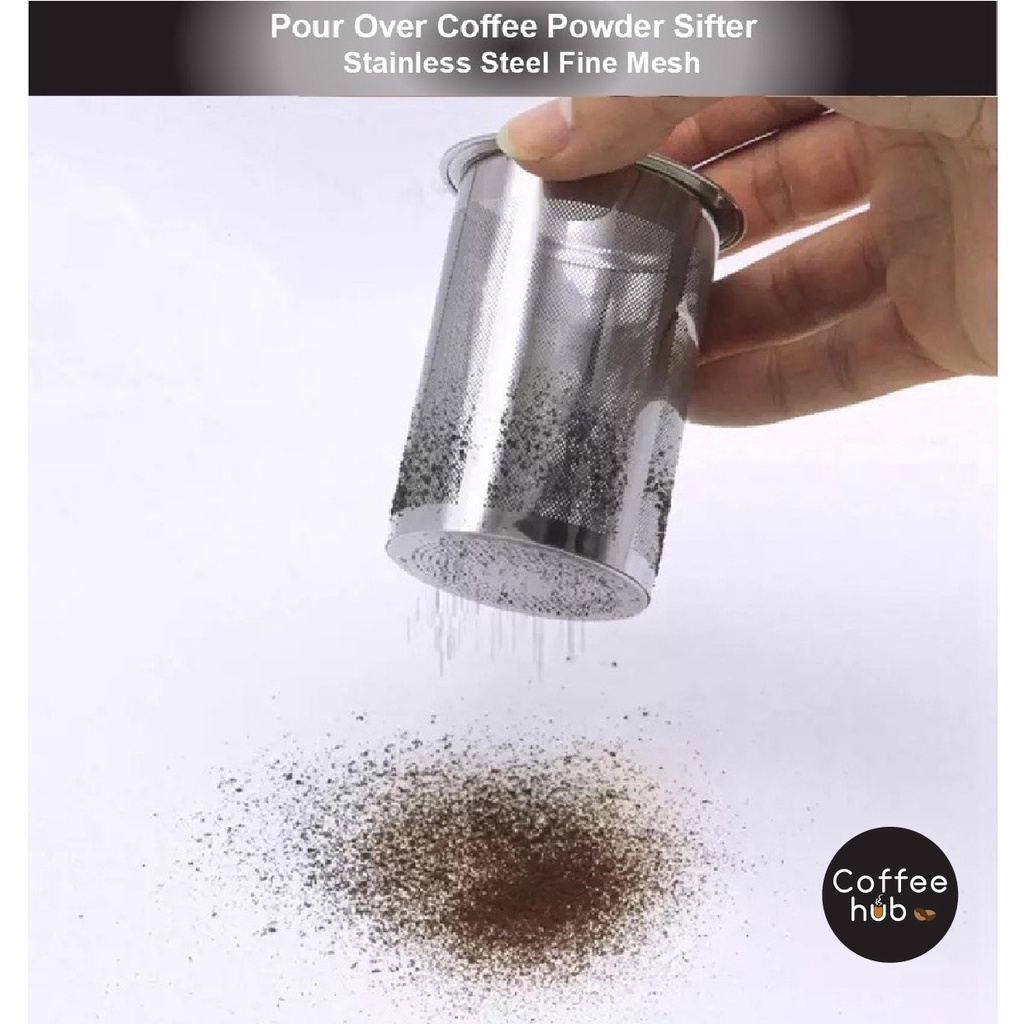 (Ready Stock)Coffee Powder Sifter Stainless Steel Fine Mesh Sifting