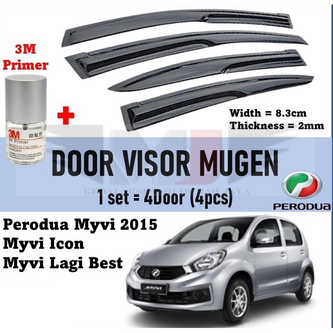 Perodua Myvi 2015/Myvi Icon / Myvi Lagi Best Door Visor Mugen Air Press