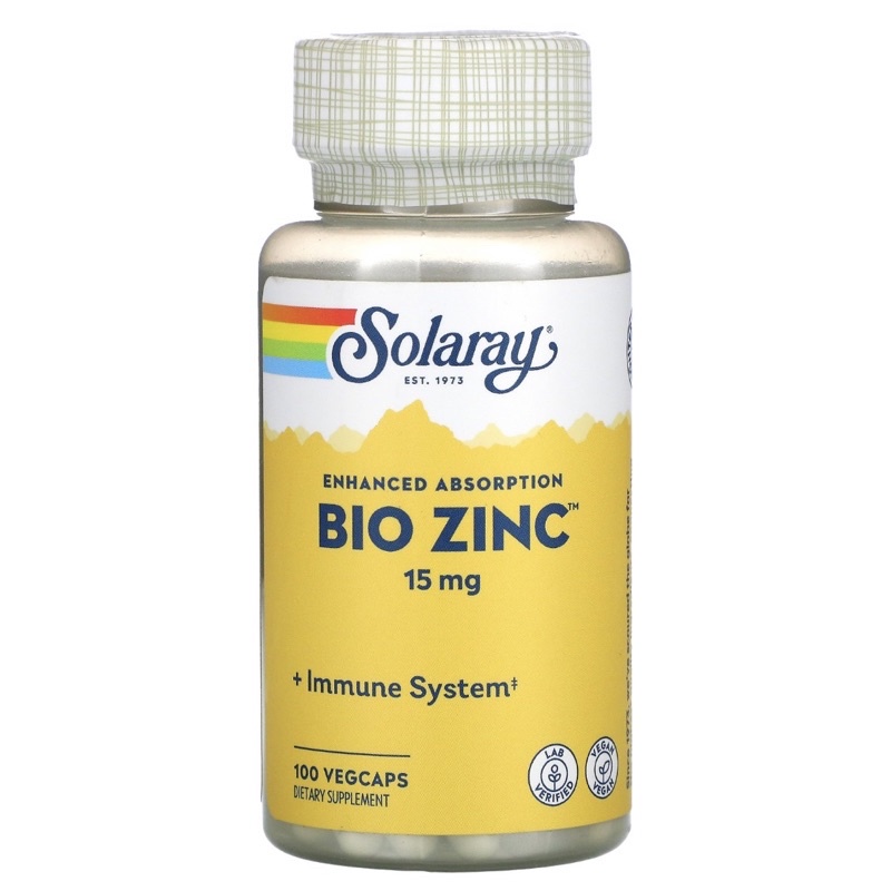 Solaray Bio Zinc 15mg, Vitamin B6 20mg (100 Veg Capsules) Shopee Malaysia