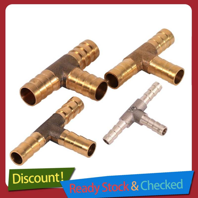 6mm 12mm Brass Barbed X Cross 4 way Hose Pipe Connector Joiner Fitting