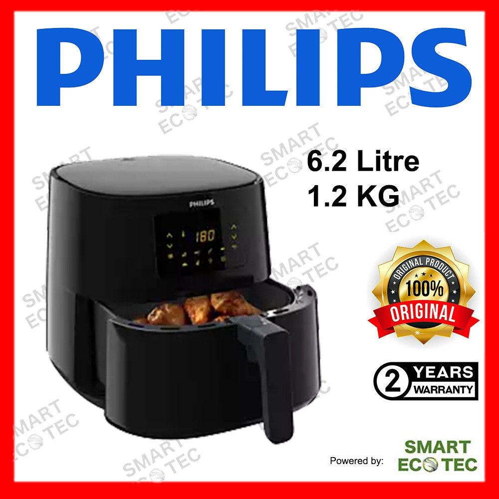 Philips Digital Air Fryer 6.2L 1.2Kg Black ( HD9270 ) 100 Original New