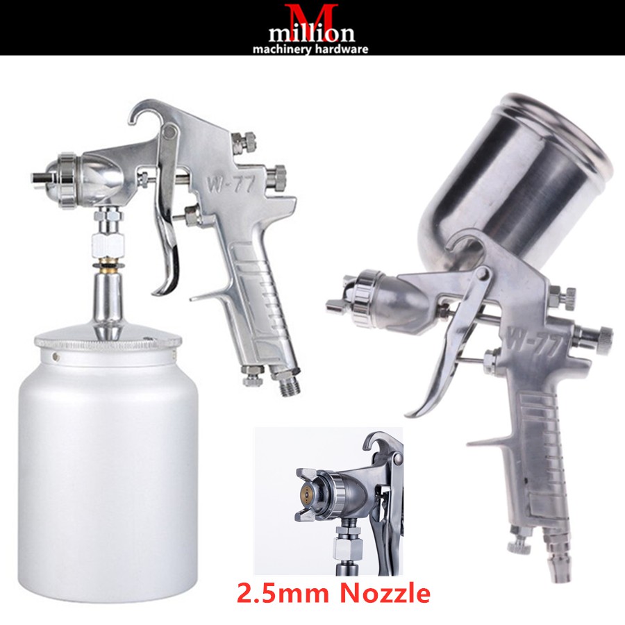 W77 W77 1000ml / W77S W77G 400 ml Gravity Paint Air Spray Gun 2.5mm