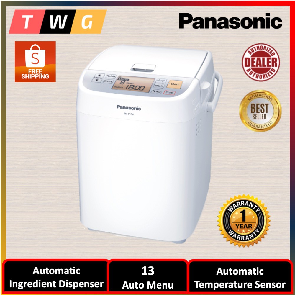 [Ready Stock] Panasonic 13 Preset Programme Automatic 1 Loaf Bread