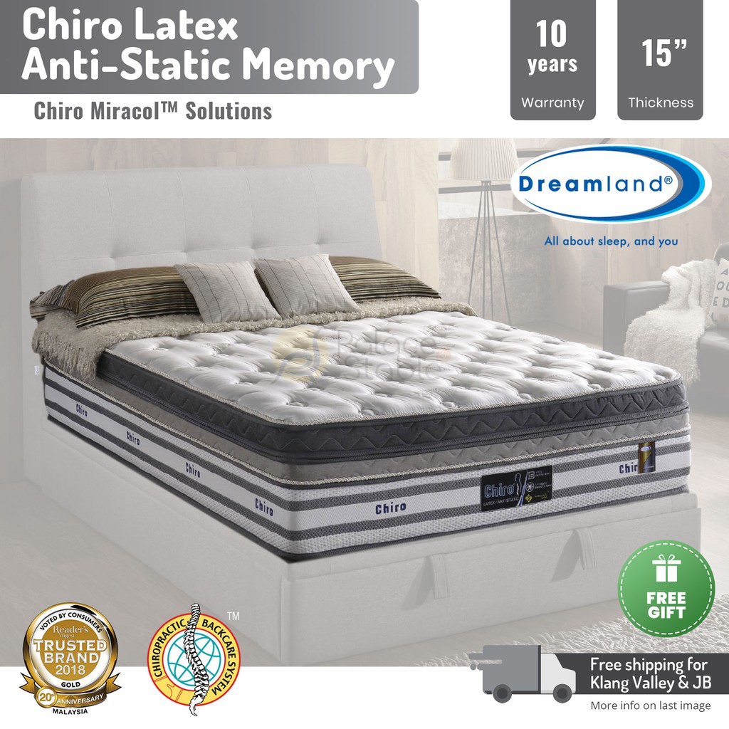 Dreamland Chiro Latex + AntiStatic Memory Foam Mattress, Solutions