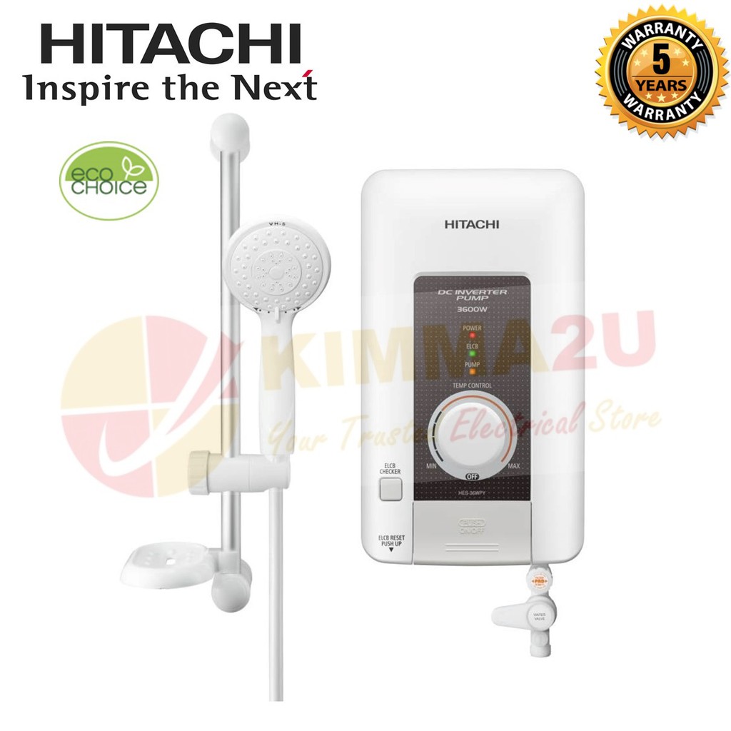 HITACHI JAPAN HES48WPY 4800W SHOWER HEATER with DC INVERTER PUMP