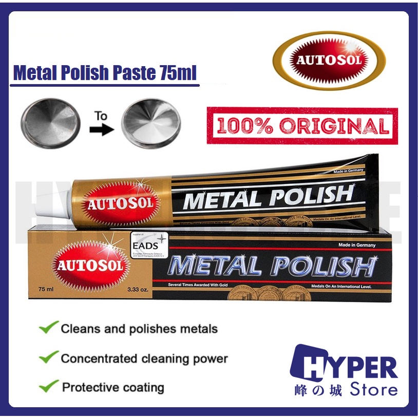 [100 ORIGINAL] Autosol Metal Polish Paste 75ml Universal / Penggilap Logam (Remove Rust