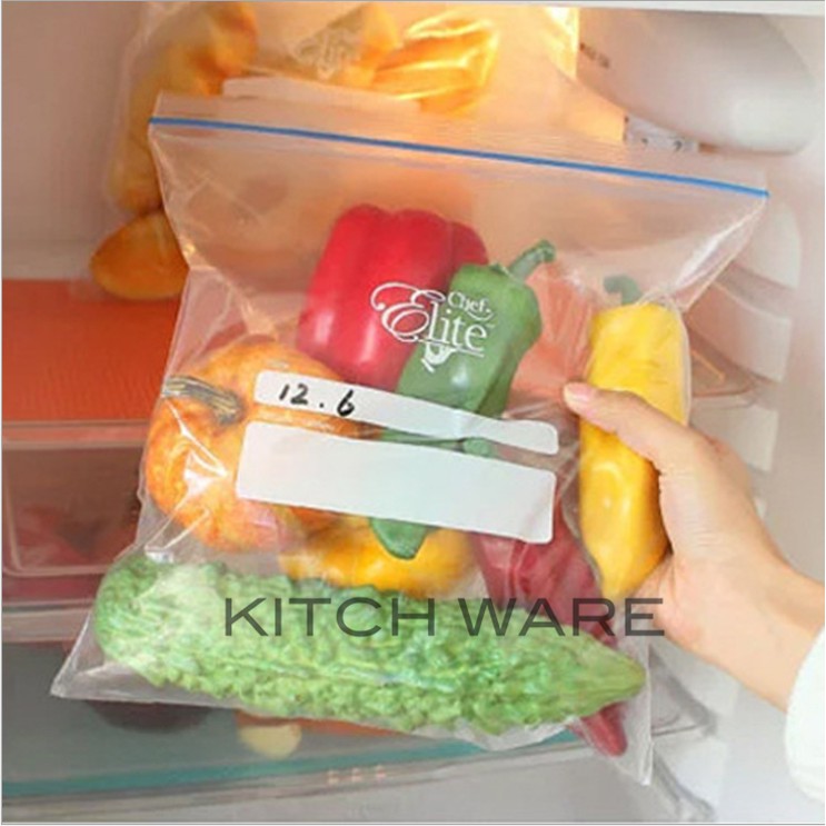 KITCH WARE Zipper BPA FREE Fresh Bags Fridge Freezing Food Storage Bags For Vege Fruit Snack