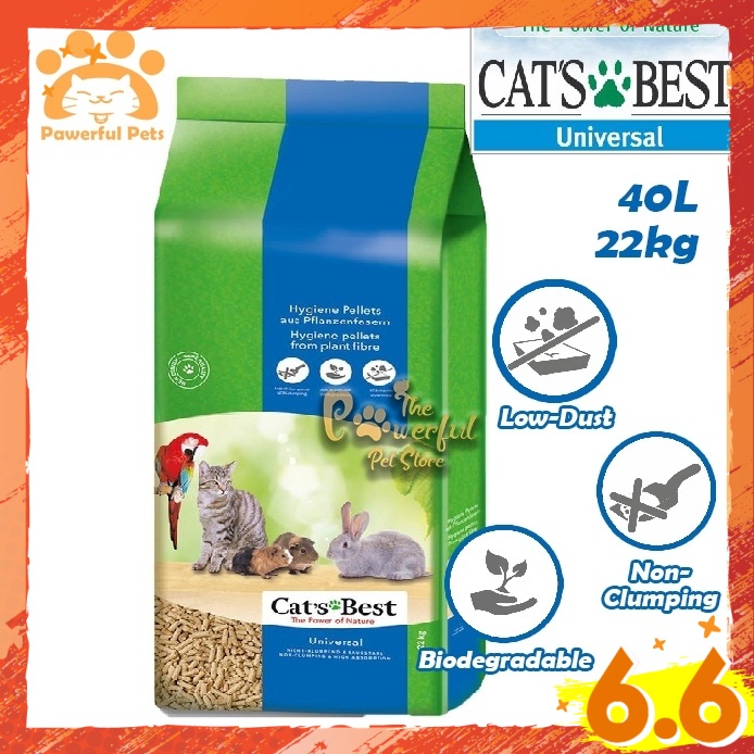 Cat's Best Universal Cat Litter Natural Fibre Fiber Pine Wood Cats Toilet Small Pets Animal