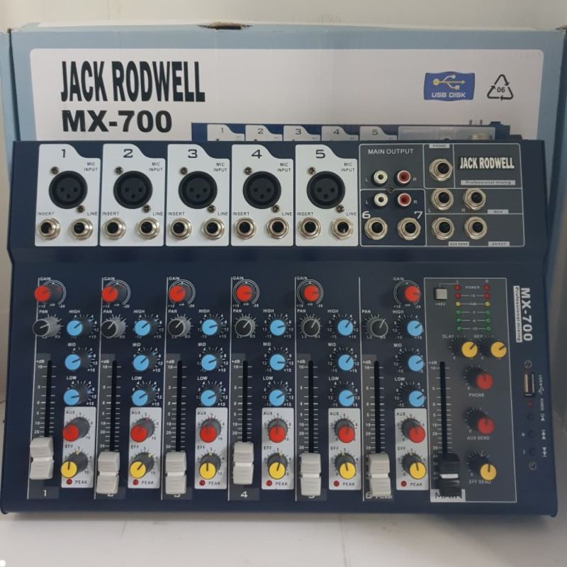 Original 7CH MX700 USBMP3BLUETOOTH RODWELL Mixer JACK Mixer Shopee