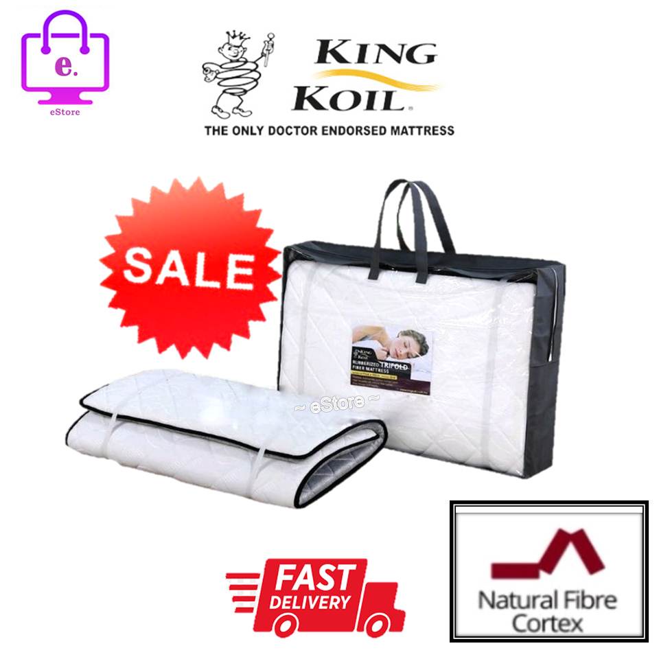 Kingkoil Rubberised Trifold Fibre Mattress / Foldable Mattress 100 Original Shopee Malaysia