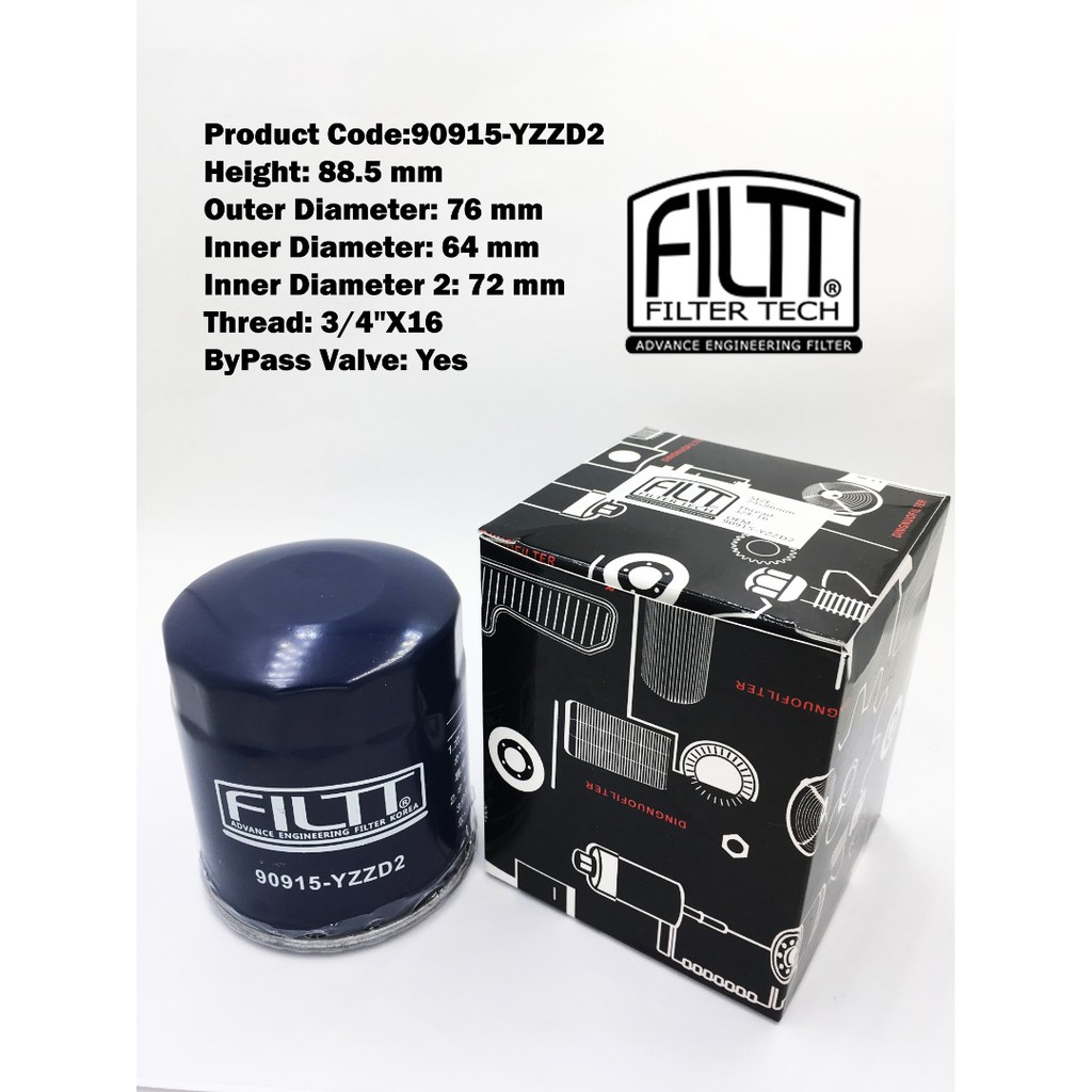 HILUX REVO OIL FILTER KUN26, GUN125, HIACE, FORTURNER, FILTT 90915