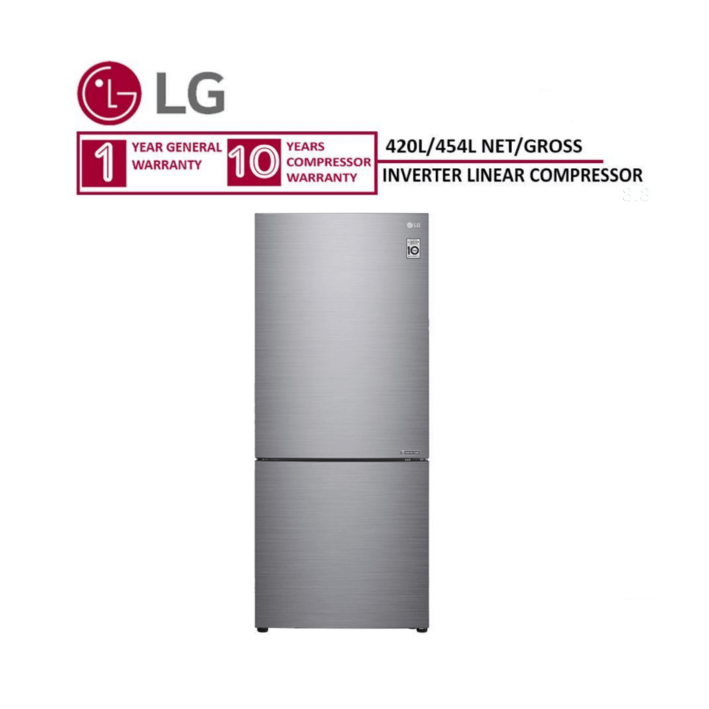 LG 2 Door Fridge Gross Bottom Freezer With Inverter Linear Compressor