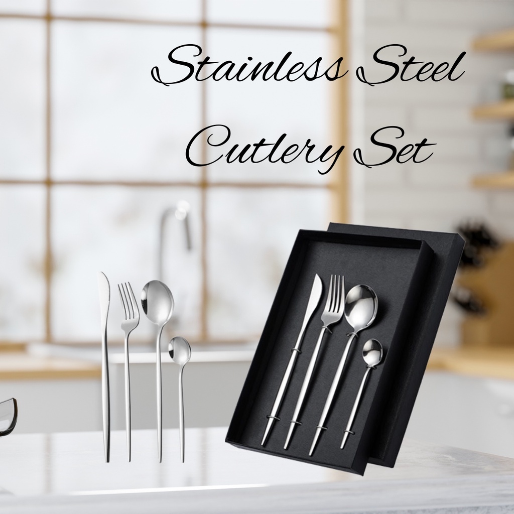 4 In 1 Nordic Premium 304 Stainless Steel Cutlery Gift Set Shopee