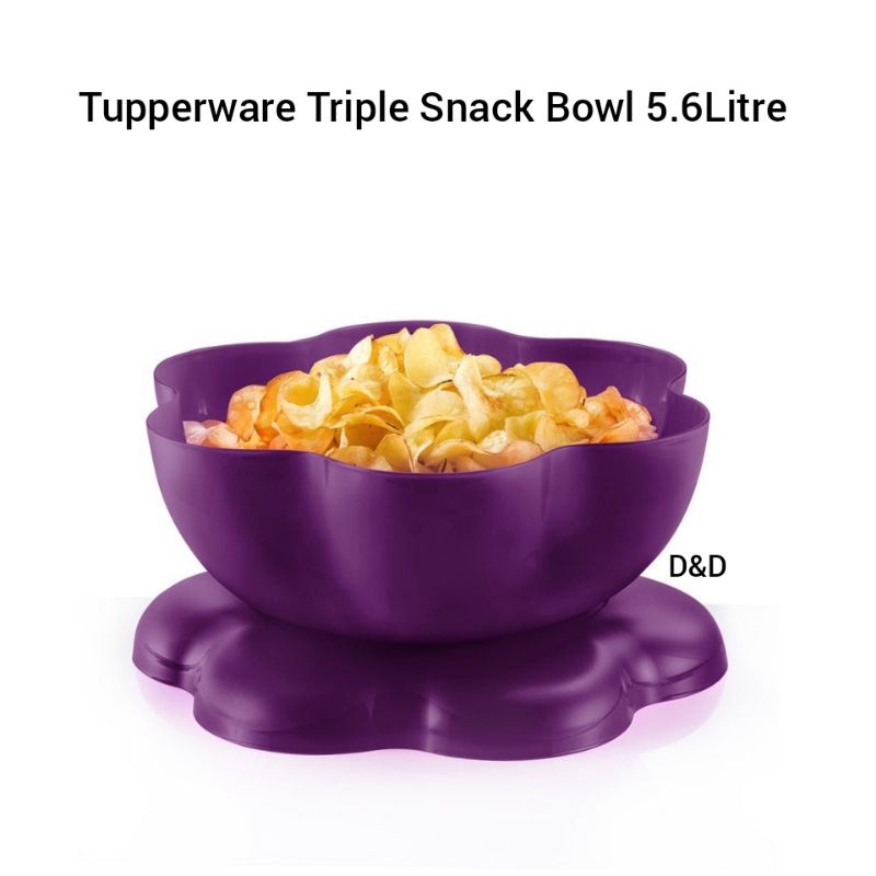 Tupperware Triple Snack Bowl Tupperware Chip N Dip Bowl Tupperware