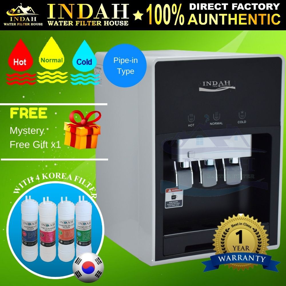 INDAH Water Dispenser Hot Normal Cold Model X22 Table Top With 4 Korea