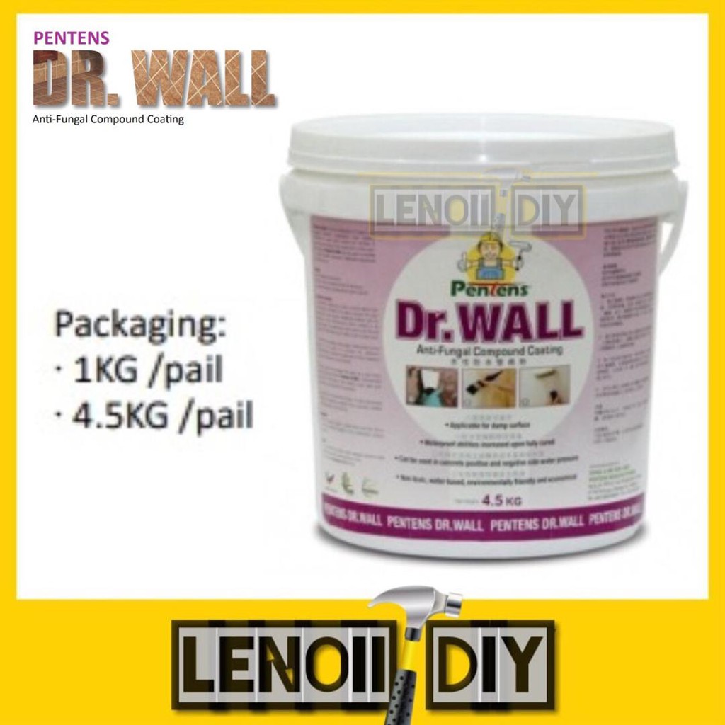 4.5KG / 1 KG PENTENS DR. WALL ANTIFUNGAL COATING WATERPROOF PAINT