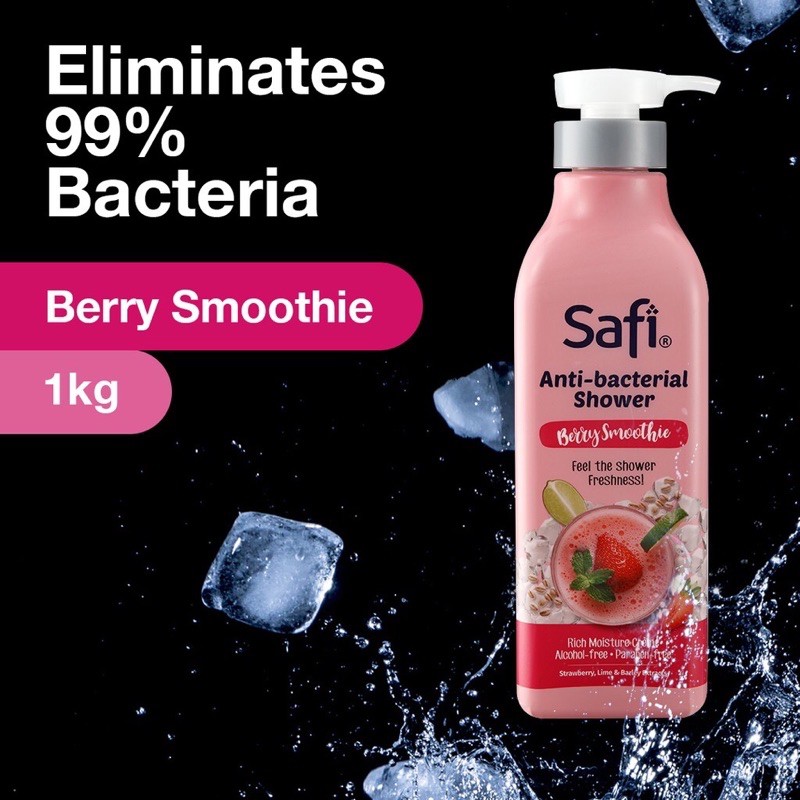 SAFI Antibacterial Shower Cream Berry Smoothie (1kg) Shopee Malaysia