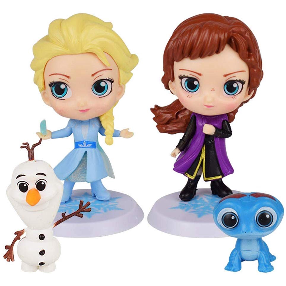 4Pcs/set Frozen cake topper Action Figure Toys Premium Frozen Cake