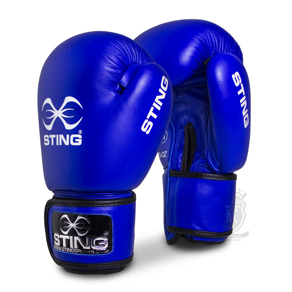 Sting Competition Boxing Glove Leather AIBA Approved Blue Shopee