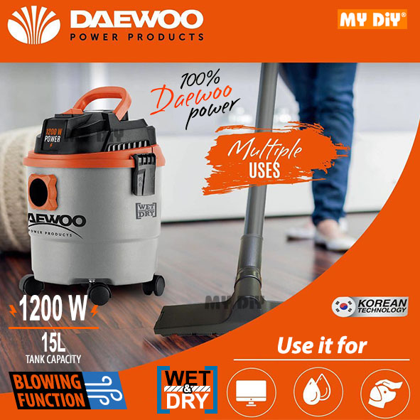 MYDIYHOMEDEPOT Daewoo Vaccum 15L 3 MODE Dry and Wet Vaccum Cleaner and