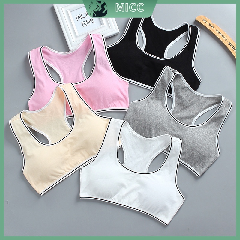 1016Y Sport Bra for Kids Teens Soft Foam Padded Summer Adolescente