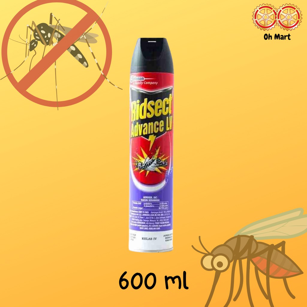Ridsect Advance Lavender Mosquito Spray 600ml /Aerosol Racun Serangga