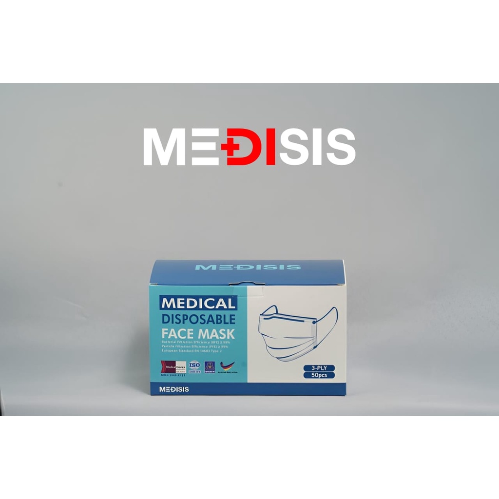 50 PCS MEDISIS Premium Soft 3ply Medical Face Mask, Ready Stock