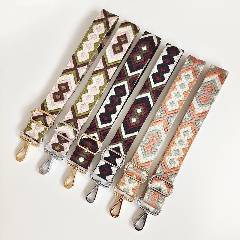 Female Bag Shoulder Strap Accessories 3.8 Wide Reduce Burden Diamond