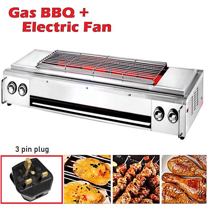 CE Approval 2800Pa Gas BBQ Grill Stove Non Stick Stainless Steel Roast