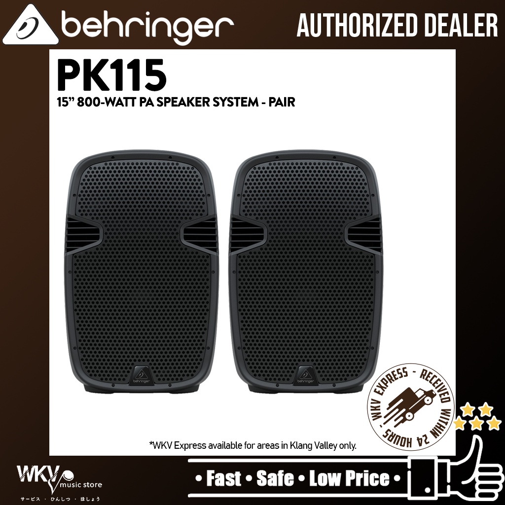 Behringer PK115 15" 800Watt Passive PA Speaker System Pair (PK115