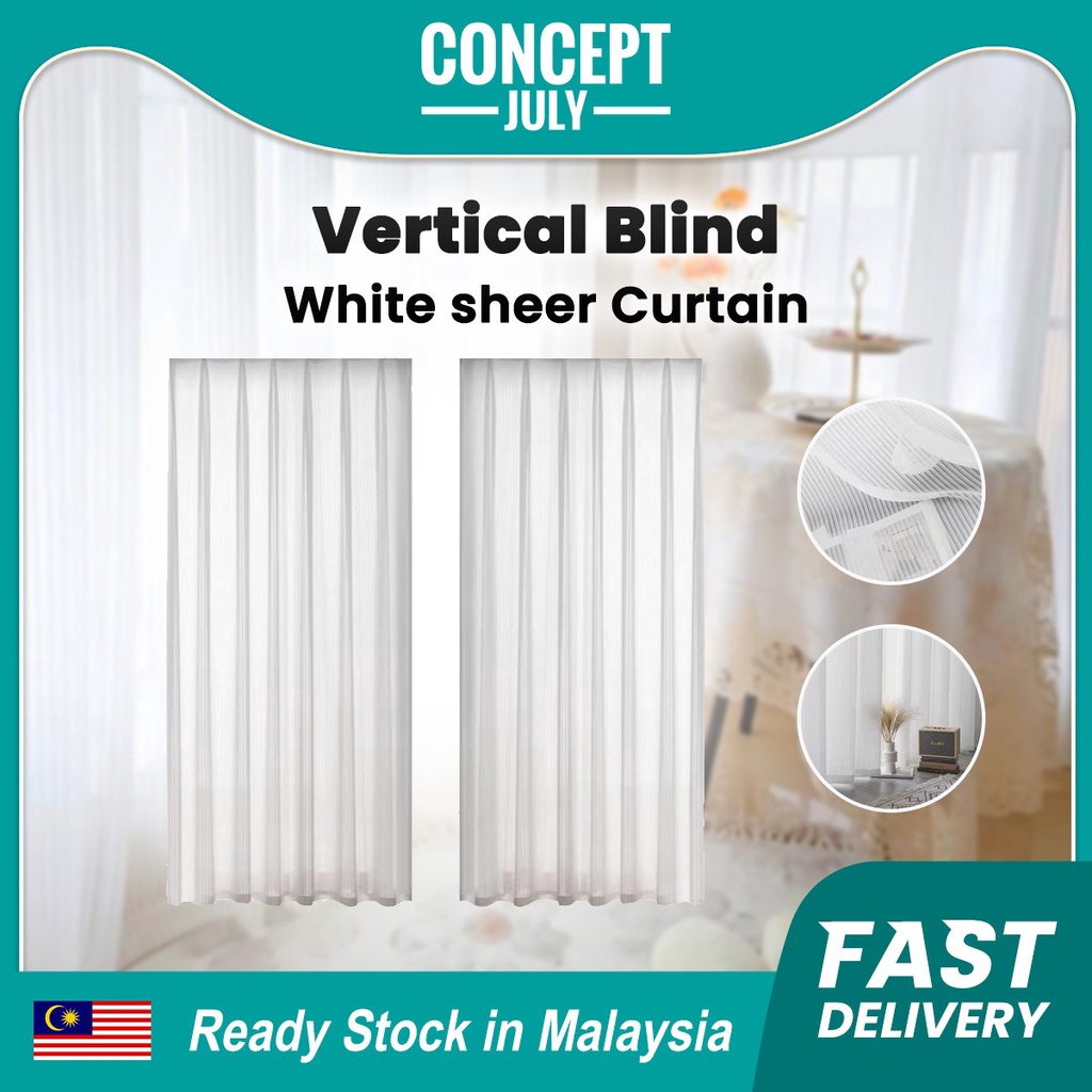 High Quality White sheer Vertical Blind for Sliding Door & window,Voile