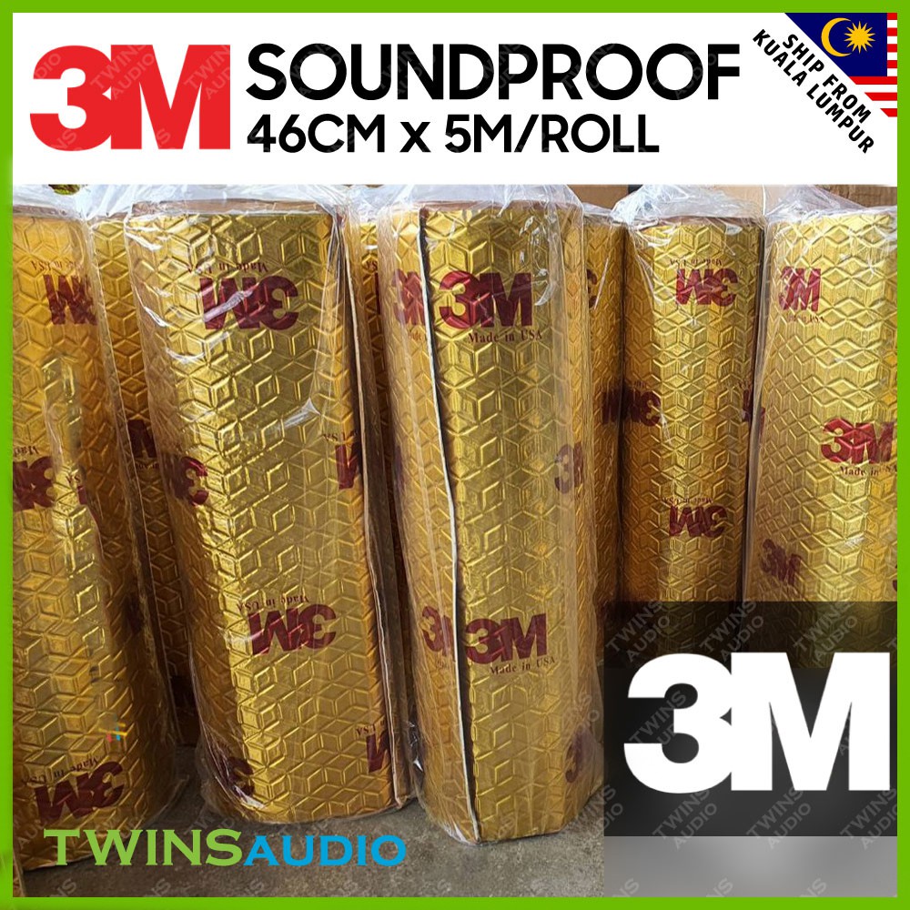 3M Car Sound Proofing 46cm X 5 meters per roll Deadening Insulation
