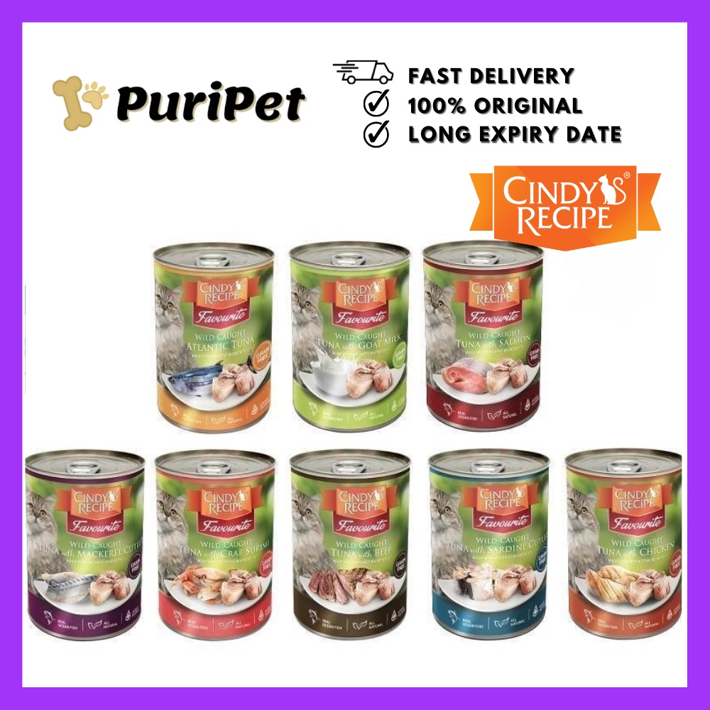 Cindy's Recipe Favourite Wet Canned Cat Food 400g Shopee Malaysia