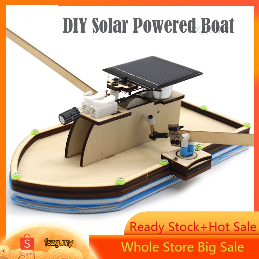 Solar Powered Boat DIY Model Robot Boat Ship Puzzle Educational Toy Kit