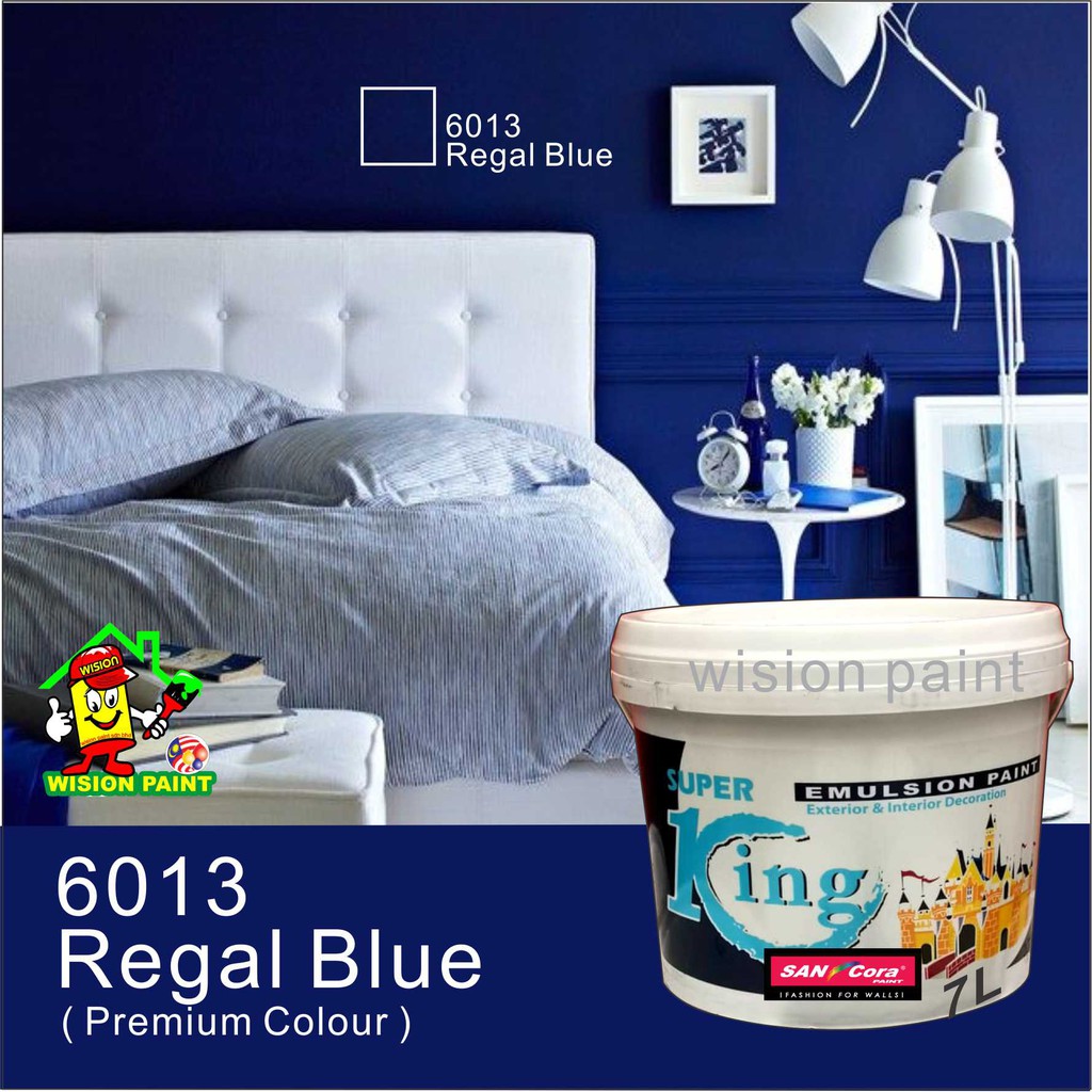 6013* regal blue ( 7 LITERS ) SANCORA / SUPER KING EMULSION PAINT