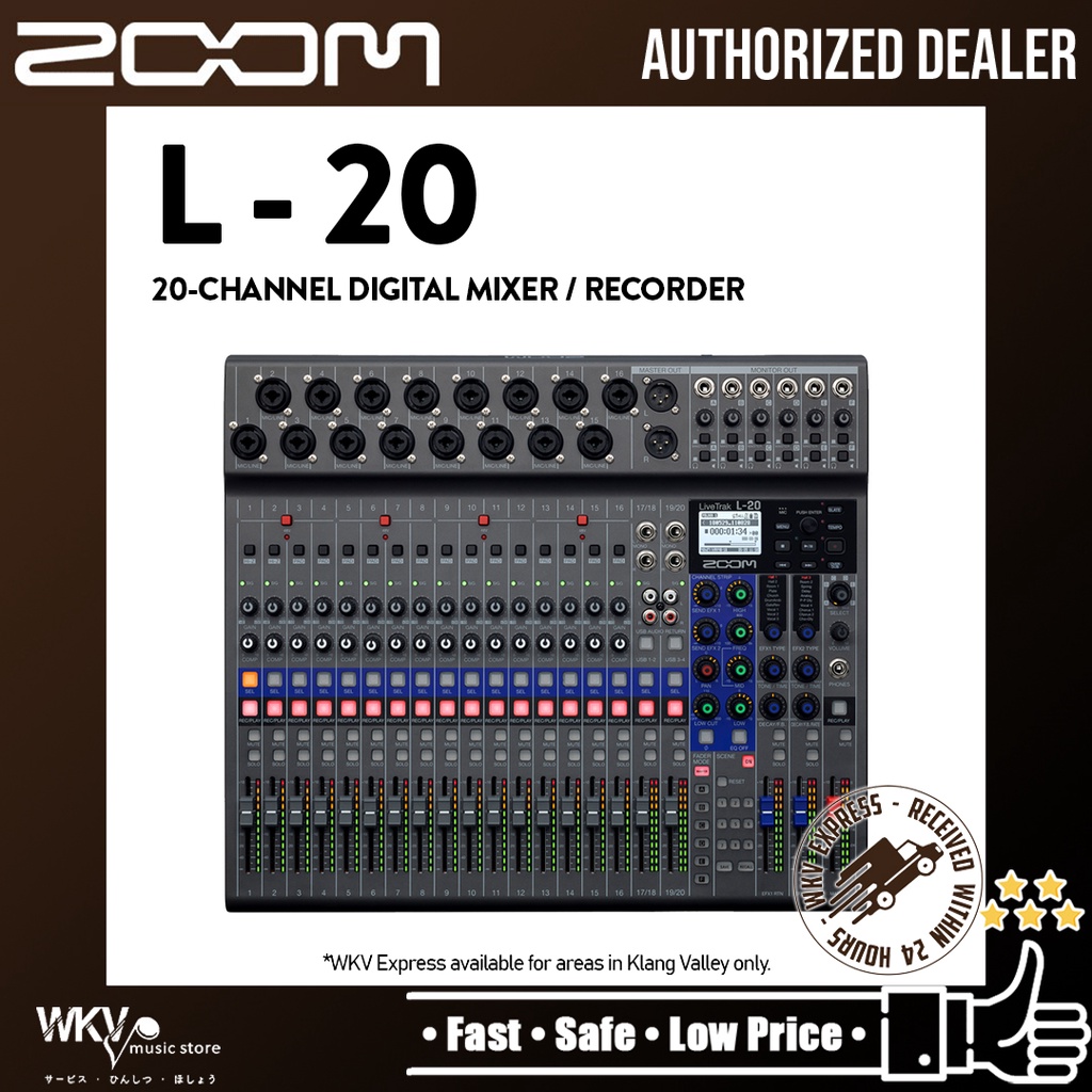 Zoom L20 LiveTrak Digital Mixer (L20) Shopee Malaysia