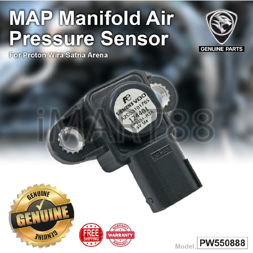 Map Sensor Proton Wira Satria 1.3L 1.5L 4G13 4G15 VDO PW550888 Manifold