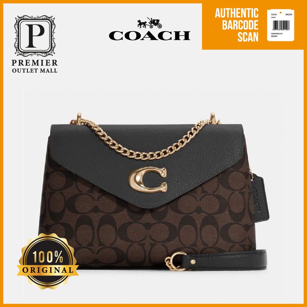 NWT Authentic Coach C6784 Tammie Shoulder Bag In Signature Canvas Shopee Malaysia
