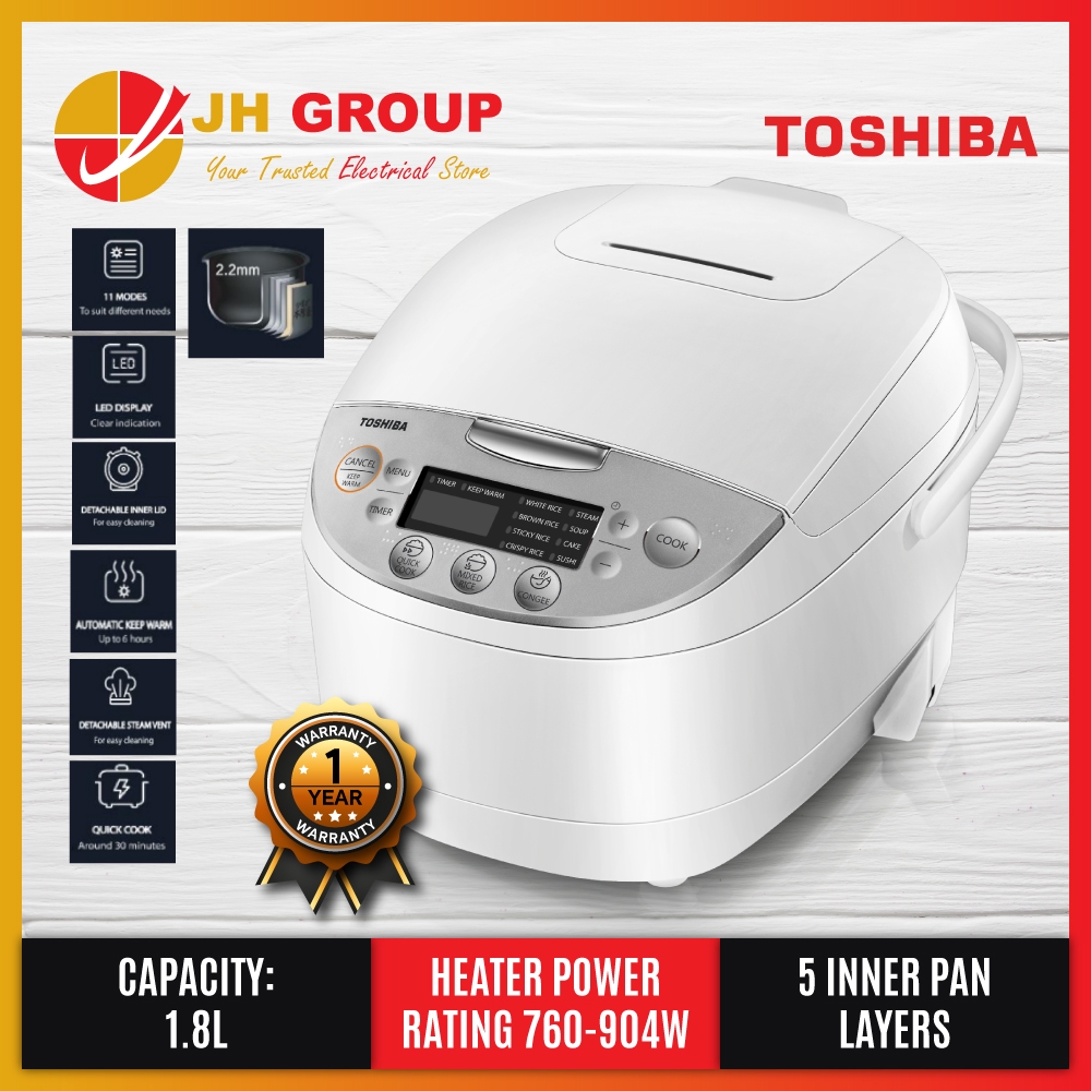 TOSHIBA 1L / 1.8L 2.2MM 5 LAYERS DIGITAL RICE COOKER RC10DH1NMY