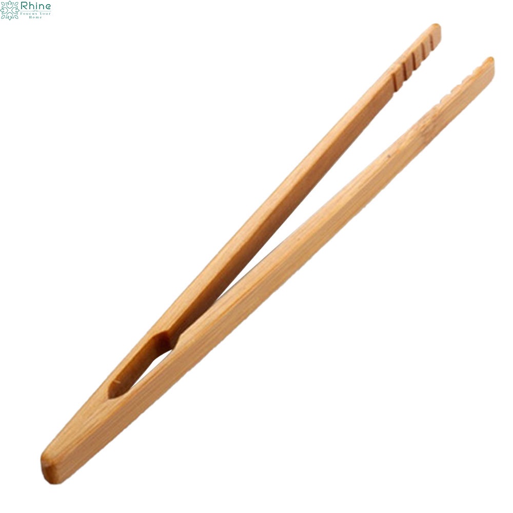 Rhine Bamboo Wood Wooden Food Toast Tongs Toaster Bacon Sugar Ice Tea