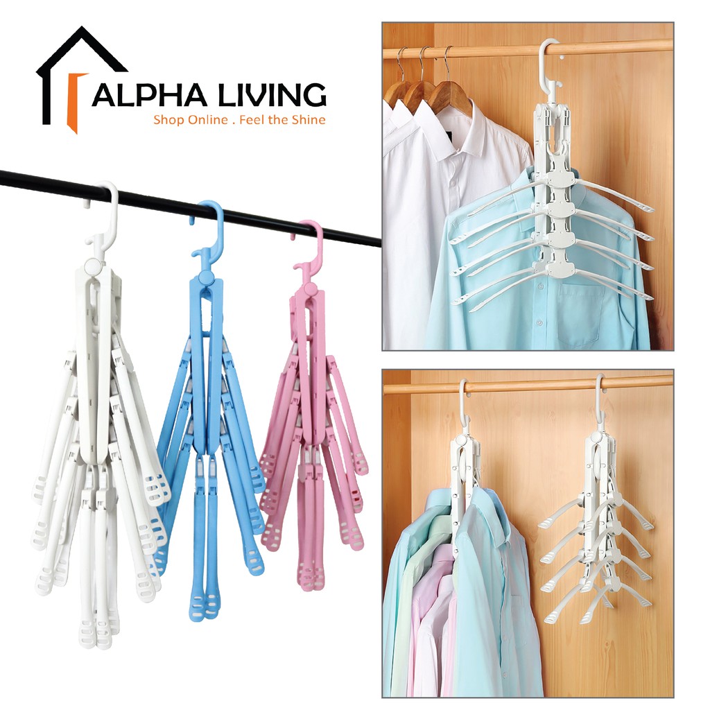 READY STOCK Multifunctional Clothes Hanger Magic Hanger Retractable