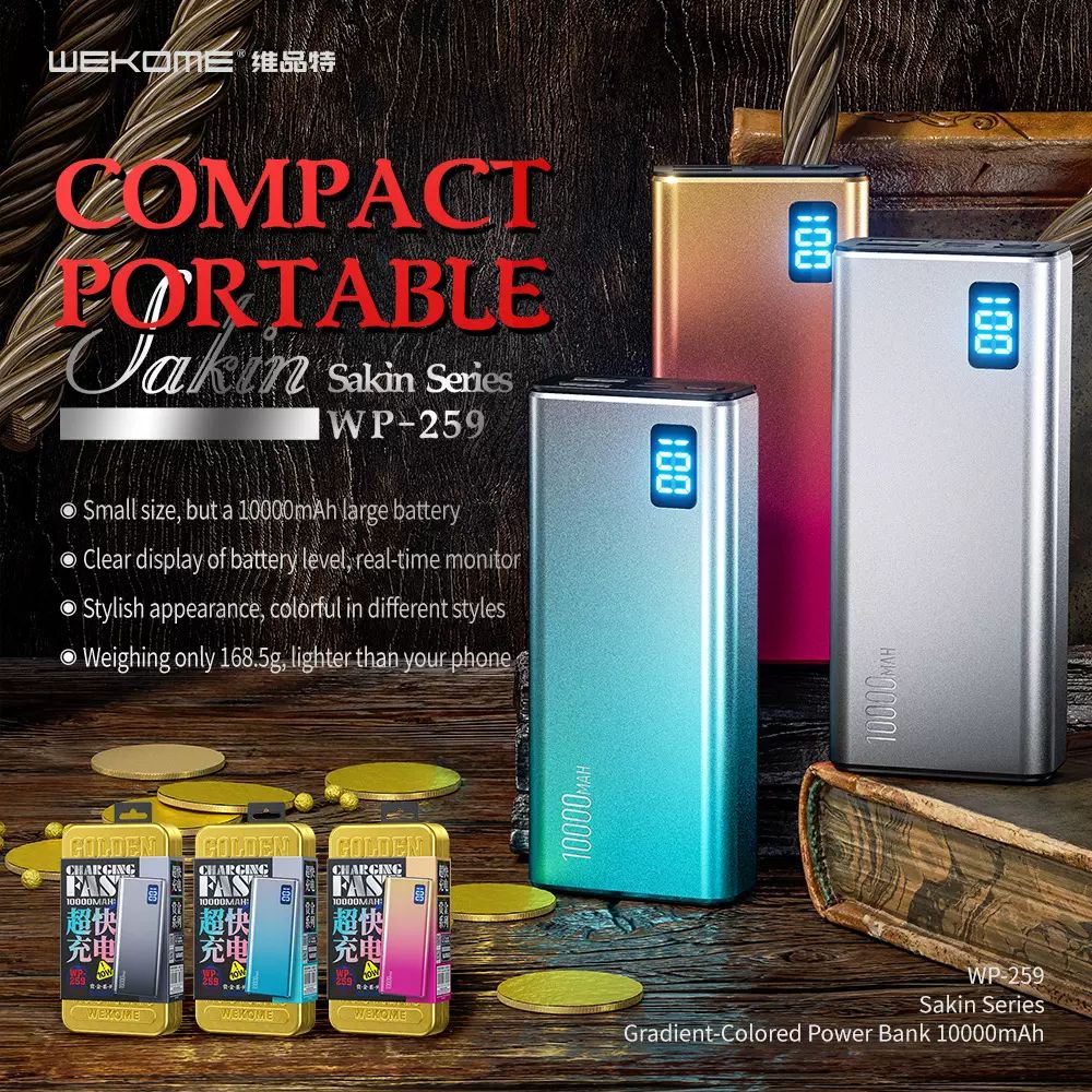 NEW 2022 WEKOME Power Bank 10000mAh / 20000mAh Fast Charging Gradient
