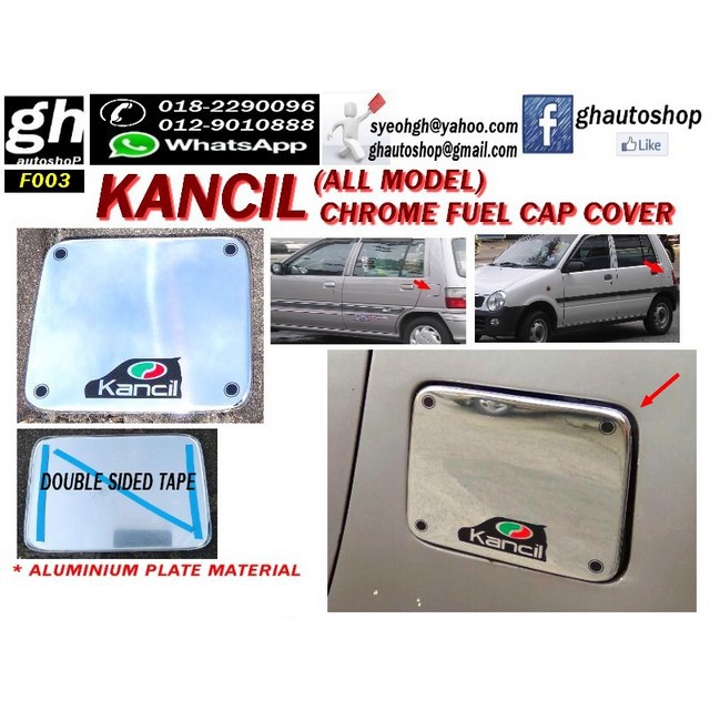PERODUA KANCIL sporty chrome fuel cap cover with kancil logo Shopee Malaysia
