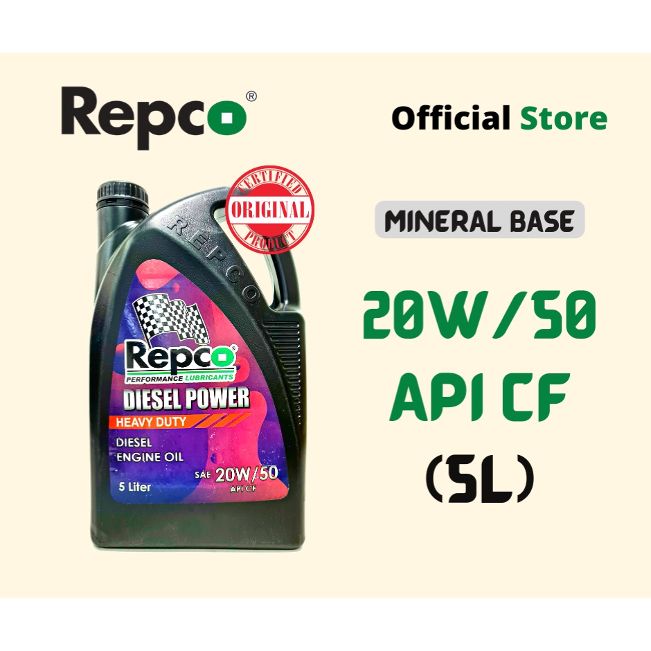 Repco Diesel Power 20W/50 API CF Diesel Engine Oil (5L) Shopee Malaysia