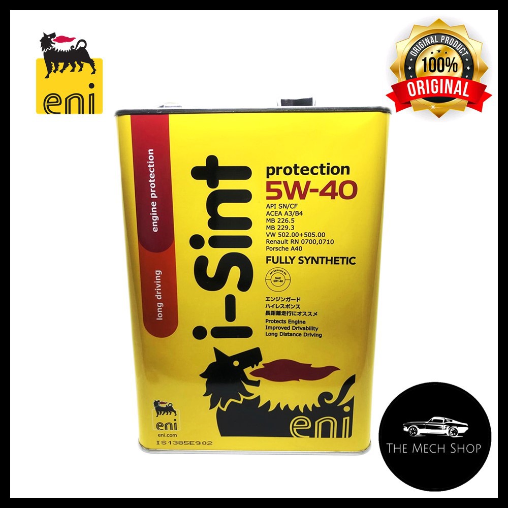 Buy ENI iSint Fully Synthetic 5w40 Engine Oil 5W40 API SN/CF (4 Litres)