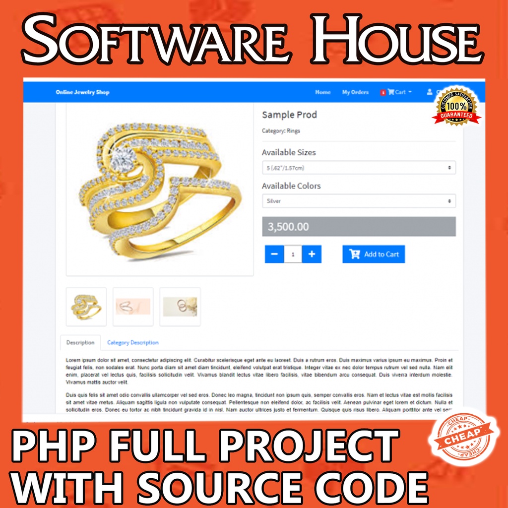 Online Jewelry Shop Full PHP Project with Source Code Shopee Malaysia