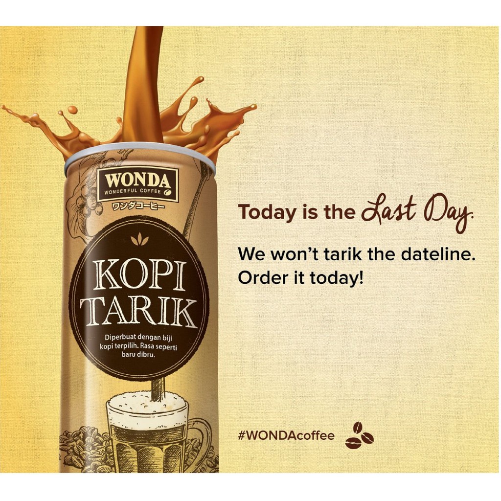 Wonda Coffee Kopi Tarik 240ml Shopee Malaysia